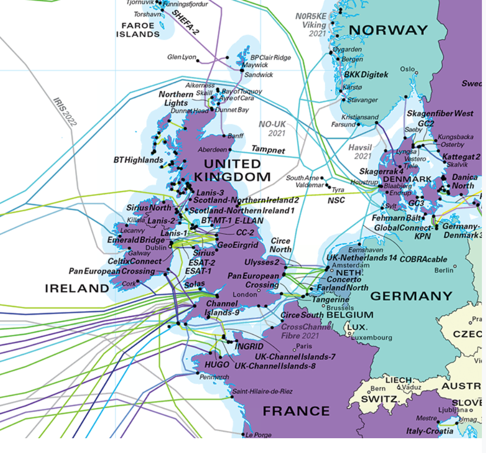 2021 submarine cable map